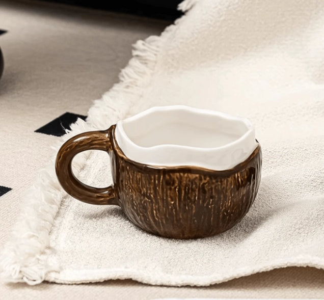 Taza de Café de Cerámica - Diseño Coco de 250 ml