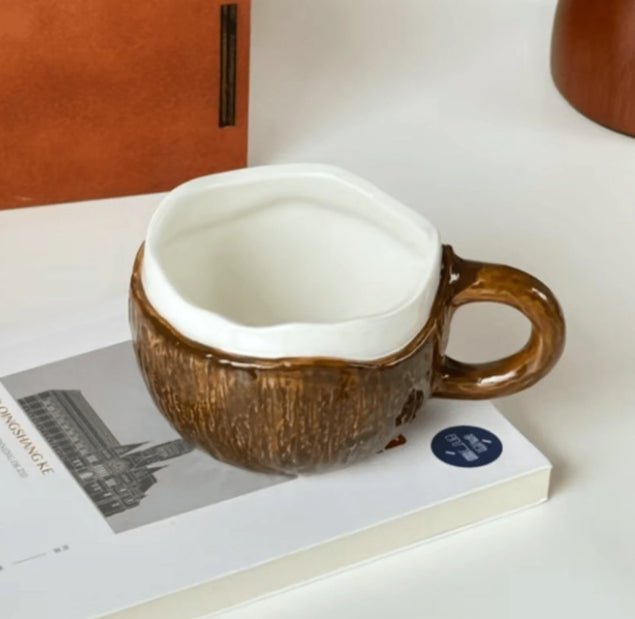 Taza de Café de Cerámica - Diseño Coco de 250 ml