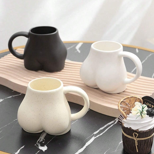 Taza de cerámica - Diseño original con forma de glúteos - 300 ml