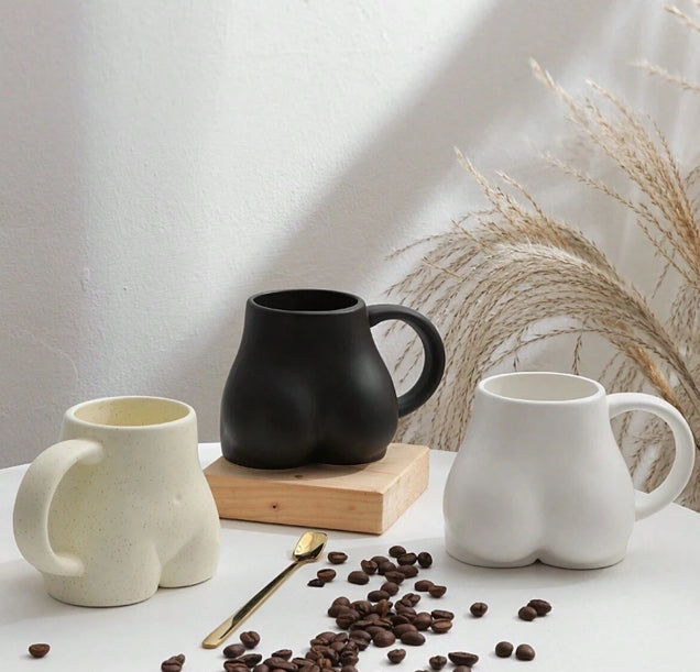 Taza de cerámica - Diseño original con forma de glúteos - 300 ml