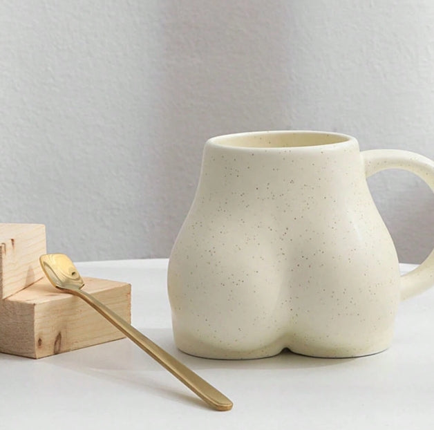 Taza de cerámica - Diseño original con forma de glúteos - 300 ml