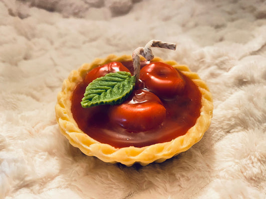 Bougie mini Tartelette à la framboise |Bougie Pâtisserie | Raspberry Pie Candle | Bougie Gourmande | Bougie Leurre | Bougie décorative