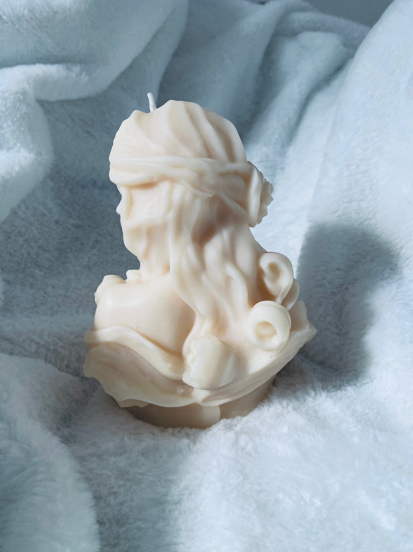 Bougie buste de femme | Buste Charlotte | Bougie sculptée | Bougie artistique | Bougie 15cm de hauteur
