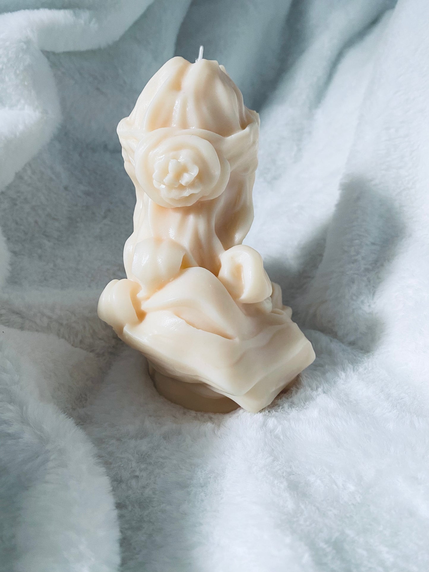 Bougie buste de femme | Buste Charlotte | Bougie sculptée | Bougie artistique | Bougie 15cm de hauteur