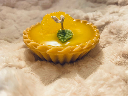 Bougie mini Tartelette au Citron Meringuée |Bougie Pâtisserie | Lemon Meringue Pie Candle | Bougie Gourmande | Bougie Leurre | Bougie décorative