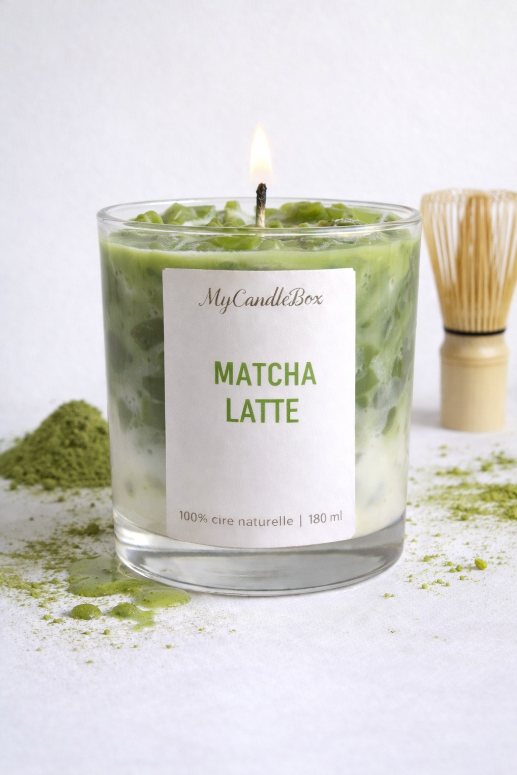 Bougie Ice Latte Myrtille | Ice Latte Candle Blueberry | Bougie parfumée | Cire de soja naturelle & Cire gel | Drink Candle