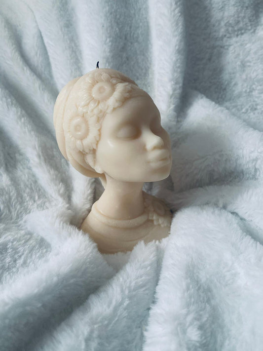 Bougie Buste de femme | Bougie Buste Flora | Bougie sculptée | Bougie artistique | Bougie 15cm de hauteur